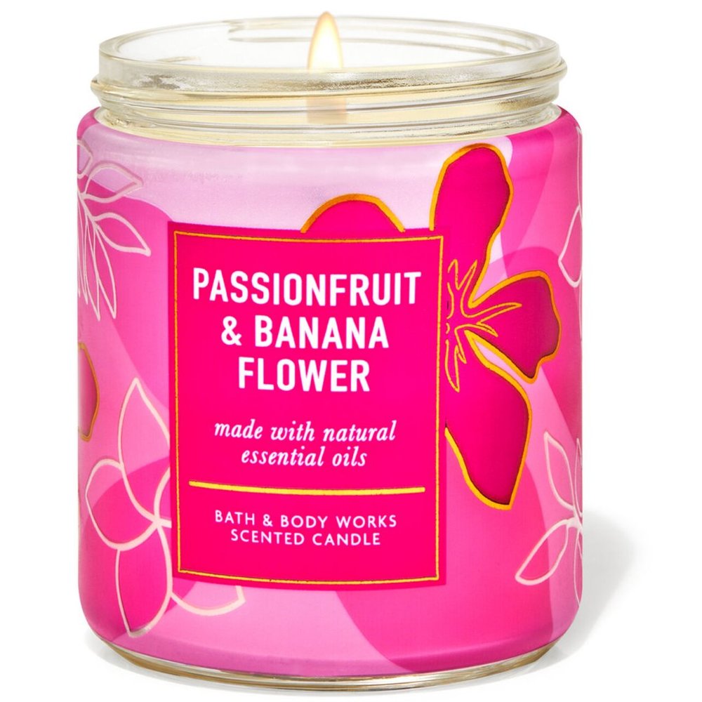 Bath & Body Works Passionfruit & Banana Flower Single Wick Scented Candle